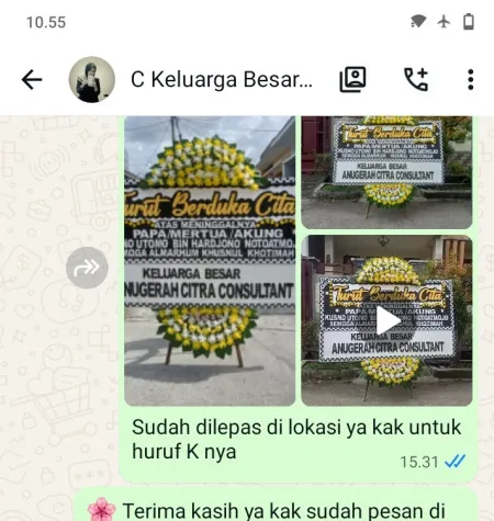 Pengiriman Papan Bunga Duka Nalumsari